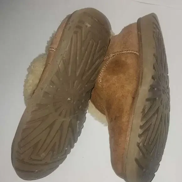 UGG Milla Classic Boots Brown Womens Suede Toscana Sheepskin Trim - Picture 3 of 4